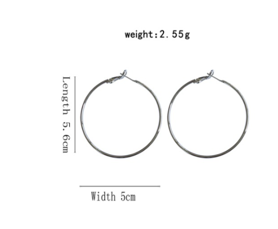 Large Geometric Hoop Earrings