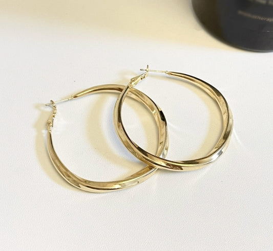 Oval Hoop Earrings