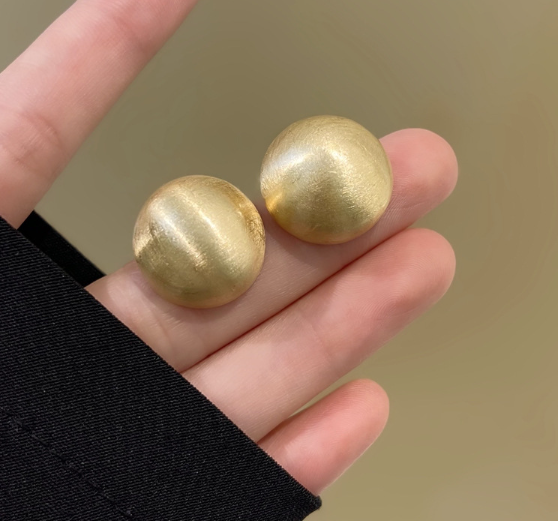 Matt Series Earrings Half Ball Stud Earrings